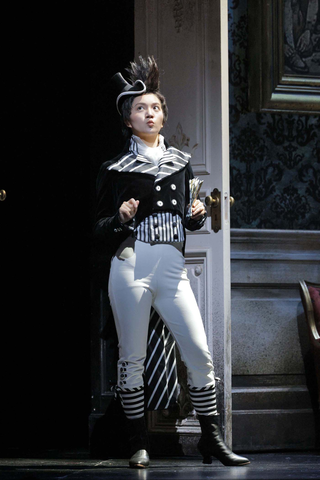 Mei Gui Zhang as Oscar in Verdi's "Un Ballo in Maschera." Photo: Cory Weaver/San Francisco Opera