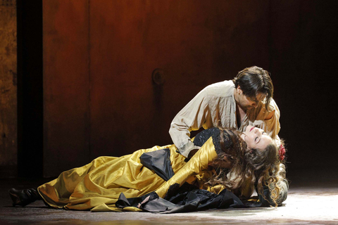 Jonathan Tetelman as Don José and Eve-Maud Hubeaux as the title role in Bizet's "Carmen." Photo: Cory Weaver/San Francisco Opera