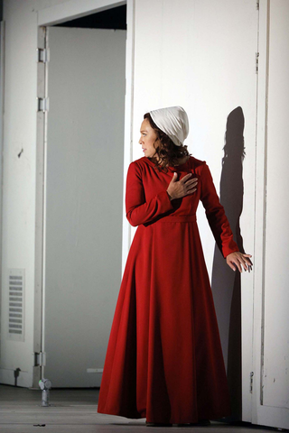 Irene Roberts as Offred in Poul Ruders and Paul Bentley's "The Handmaid's Tale." Photo: Cory Weaver/San Francisco Opera