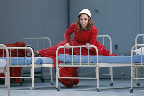 Irene Roberts as Offred in Poul Ruders and Paul Bentley's "The Handmaid's Tale." Photo: Cory Weaver/San Francisco Opera