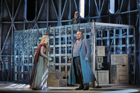 Annika Schlicht as Brangäne and Simon O'Neill as Tristan in Wagner's "Tristan und Isolde." Photo: Cory Weaver/San Francisco Opera