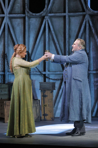 Anja Kampe as Isolde and Simon O'Neill as Tristan in Wagner's "Tristan und Isolde." Photo: Cory Weaver/San Francisco Opera