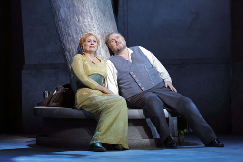 Anja Kampe as Isolde and Simon O'Neill as Tristan in Wagner's "Tristan und Isolde." Photo: Cory Weaver/San Francisco Opera