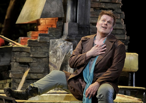 Daniel Brenna as the title role in Wagner's "Siegfried." Photographer: Cory Weaver/San Francisco Opera.