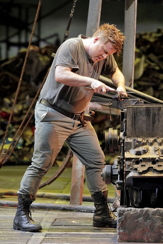 Daniel Brenna as the title role in Wagner's "Siegfried." Photographer: Cory Weaver/San Francisco Opera.