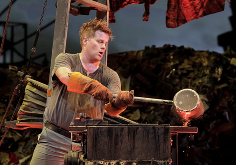 Daniel Brenna as the title role in Wagner's "Siegfried." Photographer: Cory Weaver/San Francisco Opera.