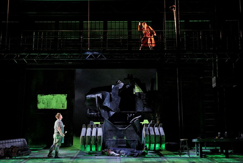 Daniel Brenna as Siegfried and Stacey Tappan as the Forest Bird in Wagner's "Siegfried." Photographer: Cory Weaver/San Francisco Opera.