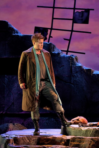 Daniel Brenna as the title role in Wagner's "Siegfried."  Photographer: Cory Weaver/San Francisco Opera.