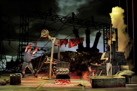 Daniel Brenna as the title role in Wagner's "Siegfried." Photographer: Cory Weaver/San Francisco Opera.