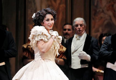 Aurelia Florian as Violetta Valéry in Verdi's "La Traviata." Photographer: Cory Weaver/San Francisco Opera.