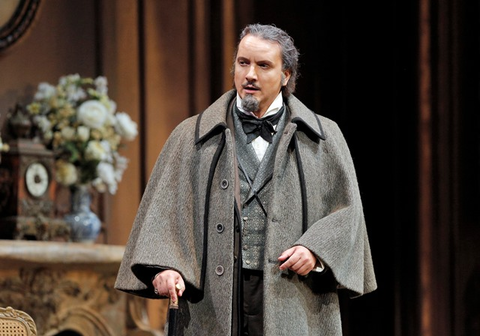 Artur Rucinski as Giorgio Germont in Verdi's "La Traviata." Photographer: Cory Weaver/San Francisco Opera.