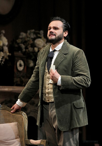 Atalla Ayan as Alfredo Germont in Verdi's "La Traviata." Photographer: Cory Weaver/San Francisco Opera.