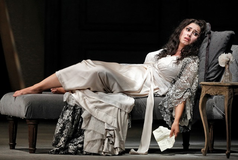 Aurelia Florian as Violetta Valéry in Verdi's "La Traviata." Photographer: Cory Weaver/San Francisco Opera.