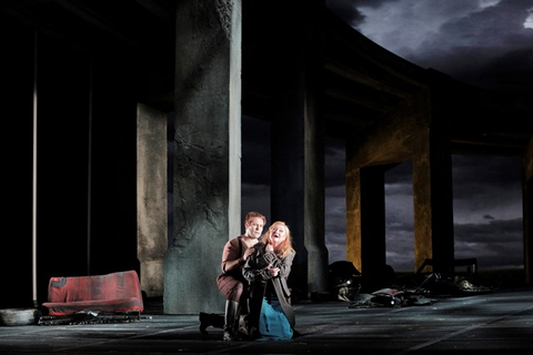 Brandon Jovanovich as Siegmund and Karita Mattila as Sieglinde in Wagner's "Die Walküre." Photographer: Cory Weaver/San Francisco Opera.