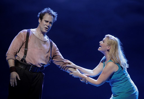 Brandon Jovanovich as Siegmund and Karita Mattila as Sieglinde in Wagner's "Die Walküre." Photographer: Cory Weaver/San Francisco Opera.