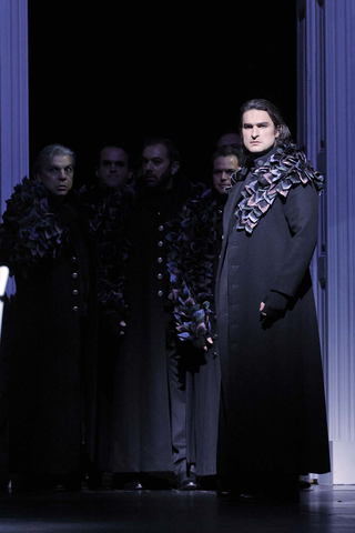 Samuel White as the High Priest of Neptune in Mozart's "Idomeneo."  Photo: Cory Weaver/San Francisco Opera