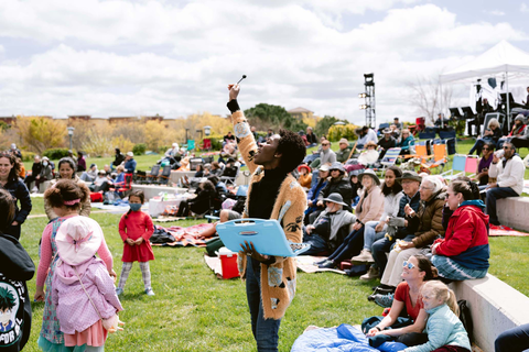 Free "First Act" workshop for families at "Bohème Out of the Box."  Photo: Kristen Loken/San Francisco Opera