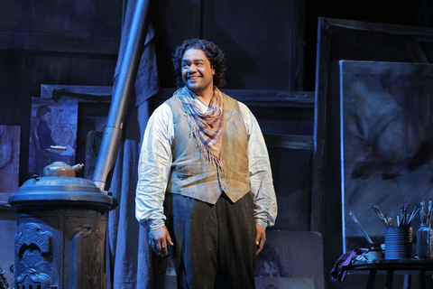 Pene Pati as (Rodolfo), La Bohème, Giacomo Puccini. San Francisco Opera, 2024-25. Photo: Cory Weaver/San Francisco Opera