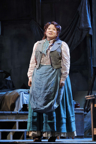 Karen Chia-ling Ho (Mimì), La Bohème, Giacomo Puccini. San Francisco Opera, 2024-25. Photo: Cory Weaver/San Francisco Opera 