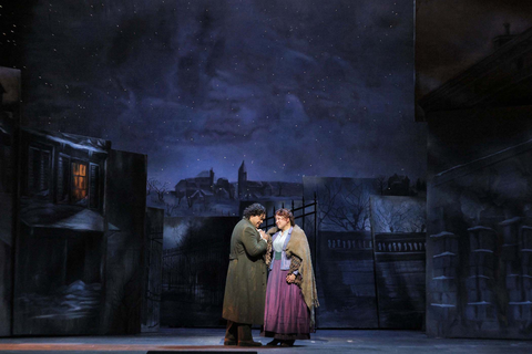 Pene Pati (Rodolfo) and Karen Chia-ling Ho (Mimì), La Bohème, Giacomo Puccini. San Francisco Opera, 2024-25. Photo: Cory Weaver/San Francisco Opera