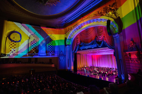 San Francisco Opera's Pride Concert with projections by Tal Rosner, June 27, 2025.  Photo: Matthew Washburn/San Francisco Opera