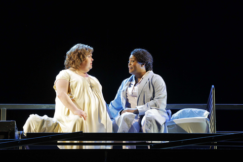 Jamie Barton as Sister Helen Prejean and Brittany Renee as Sister Rose in Jake Heggie and Terrence McNally's "Dead Man Walking." Photo: Cory Weaver/San Francisco Opera