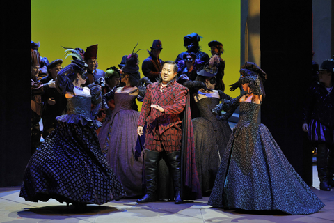 Yongzhao Yu as the Duke of Mantua in Verdi's "Rigoletto."