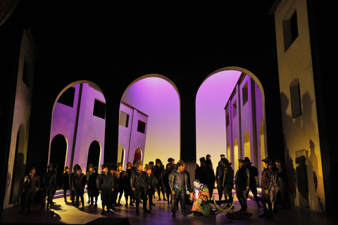 Act II scene from Verdi's "Rigoletto."
