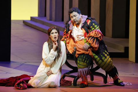 Adela Zaharia as Gilda and Amartuvshin Enkhbat as the title role in Verdi's "Rigoletto."