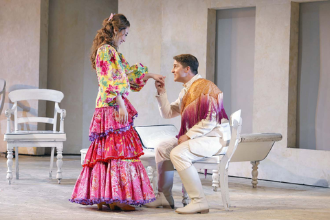 Hongni Wu as Rosina and Jack Swanson as Count Almaviva in Rossini's "The Barber of Seville." Photo: Cory Weaver/San Francisco Opera