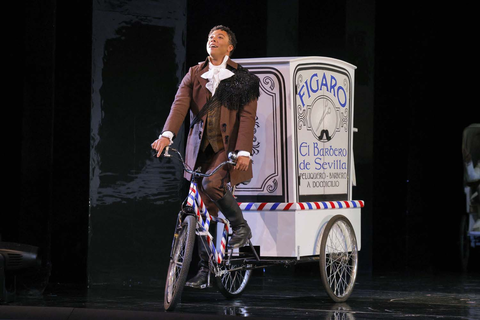 Justin Austin as Figaro in Rossini's "The Barber of Seville." Photo: Cory Weaver/San Francisco Opera