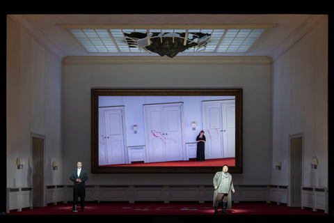 Christian Van Horn as Jacopo Fiesco and Amartuvshin Enkhbat as the title role in Verdi's "Simon Boccanegra." Photo: Cory Weaver/San Francisco Opera