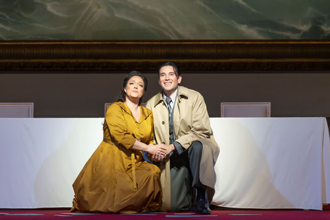 Eleonora Buratto as Amelia Grimaldi and Joshua Guerrero as Gabriele Adorno in Verdi's "Simon Boccanegra." Photo: Cory Weaver/San Francisco Opera