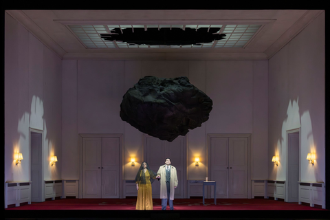 Eleonora Buratto as Amelia Grimaldi and Joshua Guerrero as Gabriele Adorno in Verdi's "Simon Boccanegra." Photo: Cory Weaver/San Francisco Opera
