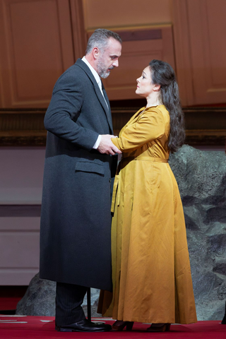Christian Van Horn as Jacopo Fiesco and Eleonora Buratto as Amelia Grimaldi in Verdi's "Simon Boccanegra." Photo: Cory Weaver/San Francisco Opera