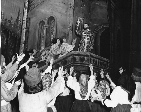 Boris Godunov, Modest Mussorgsky. San Francisco Opera, 1946. Photographer: R. Strohmeyer/San Francisco Opera.