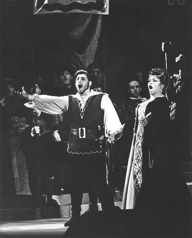 Ernani, Giuseppe Verdi. San Francisco Opera, 1968. Photographer: Cecil Thompson/San Francisco Opera.