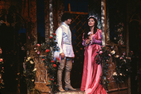 Keith Rice (Villon), Rebecca Cook (Lady Katherine), The Vagabond King, Rudolf Friml. San Francisco Opera/SPOT, 1980-81. Photographer: Ron Scherl/San Francisco Opera.