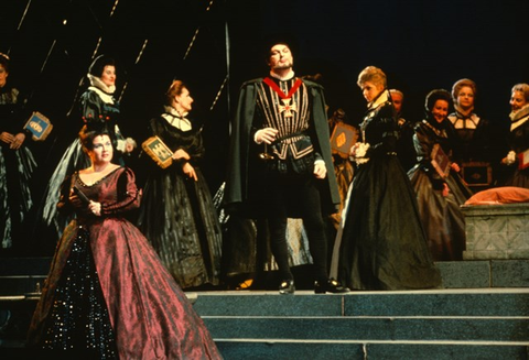 Don Carlo, Giuseppe Verdi. San Francisco Opera, 1966. Photographer: Robert Cahen/San Francisco Opera.