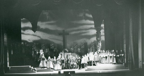 Don Carlo, Giuseppe Verdi. San Francisco Opera, 1962. Photographer: Carolyn Mason Jones/San Francisco Opera.