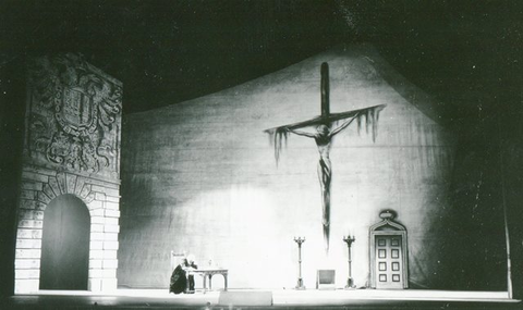 Don Carlo, Giuseppe Verdi. San Francisco Opera, 1958. Photographer: Bill Cogan/San Francisco Opera.