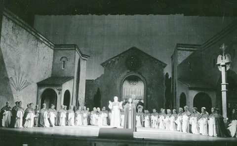 La Forza del Destino, Giuseppe Verdi. San Francisco Opera, 1958. Photographer: Bill Cogan/San Francisco Opera.