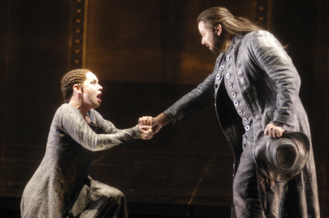 Nina Stemme (Senta), Christopher Ventris (Erik), Der Fliegende Holländer, Richard Wagner. San Francisco Opera, 2004-05. Photographer: Larry Merkle/San Francisco Opera.