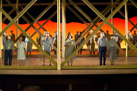 Chorus, Doctor Atomic, John Adams. San Francisco Opera, 2005-06. Photographer: Terrence McCarthy/San Francisco Opera.