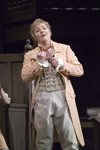 Claudia Mahnke (Cherubino), Le Nozze di Figaro, Wolfgang Amadeus Mozart. San Francisco Opera, 2005-06. Photographer: Terrence McCarthy/San Francisco Opera.