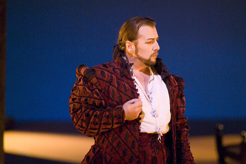 Giuseppe Gipali (Duke of Mantua), Rigoletto, Giuseppe Verdi. San Francisco Opera, 2006-07. Photographer: Terrence McCarthy/San Francisco Opera.