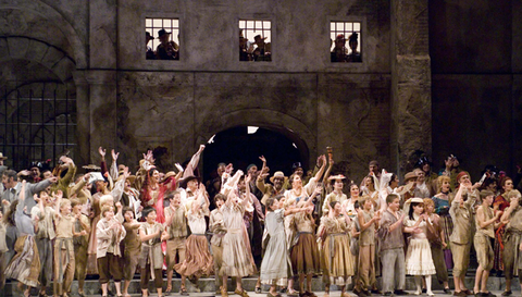 Chorus, Supernumeraries, Carmen, Georges Bizet. San Francisco Opera, 2006-07. Photographer: Terrence McCarthy/San Francisco Opera.