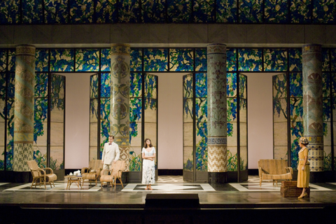 Gerard Powers (Prunier), Angela Gheorghiu (Magda), Anna Christy (Lisette), La Rondine, Giacomo Puccini. San Francisco Opera, 2007-08. Photographer: Terrence McCarthy/San Francisco Opera.