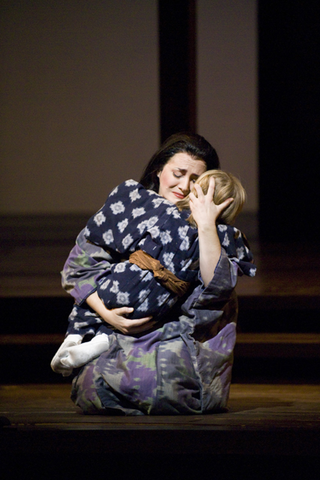 Patricia Racette (Cio-Cio-San), Dylan Hatch (Trouble), Madama Butterfly, Giacomo Puccini. San Francisco Opera, 2007-08. Photographer: Terrence McCarthy/San Francisco Opera.