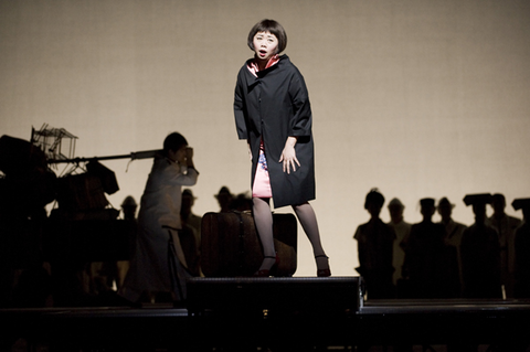 Zheng Cao (Ruth Young Kamen), Chorus, The Bonesetter's Daughter, Stewart Wallace. San Francisco Opera, 2008-09. Photographer: Terrence McCarthy/San Francisco Opera.